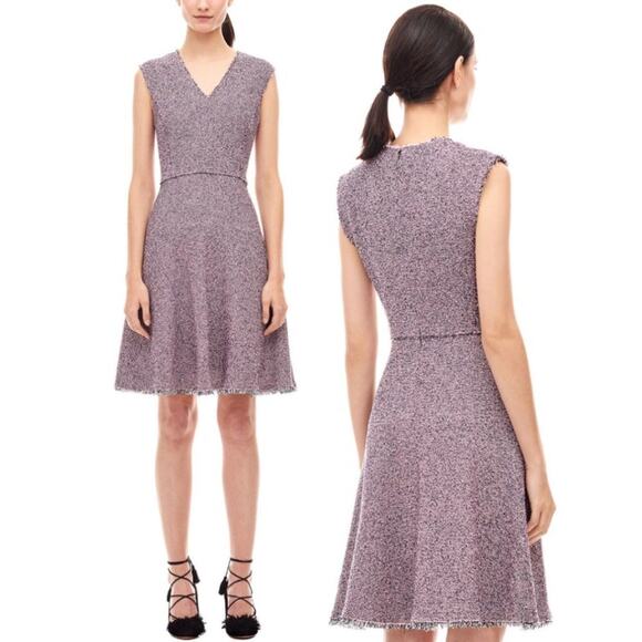 Rebecca Taylor Pink & Navy Tweed Dress - Picture 1 of 7